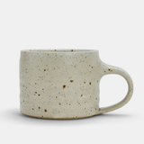 Low Wide Mug - Speckled White