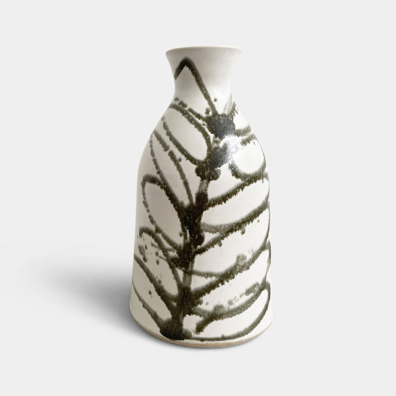 White stoneware bottle