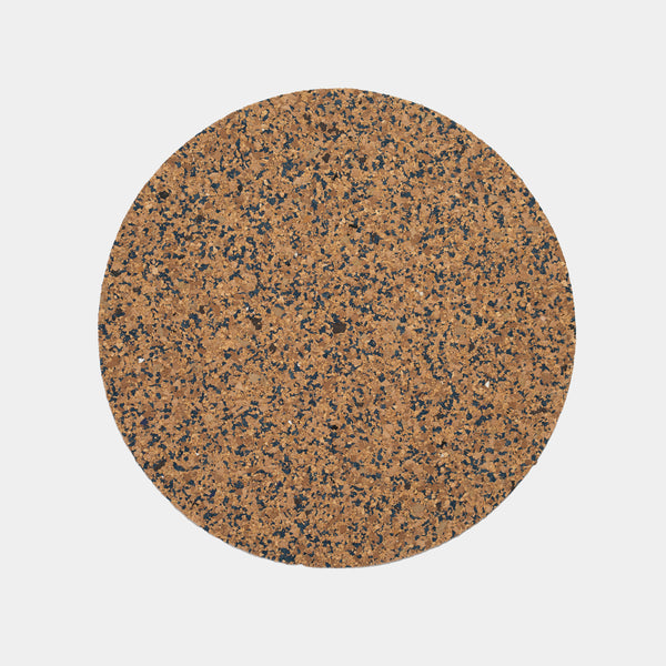 Navy speckled cork placemat