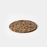 Navy speckled cork coasters — set of 4