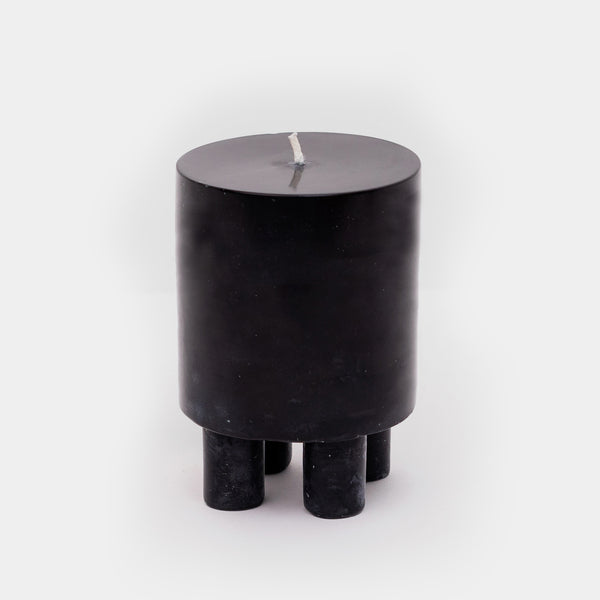 Stack Candle Prop  — obsidian black