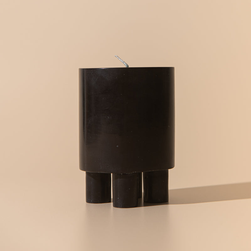 Stack Candle Prop  — obsidian black