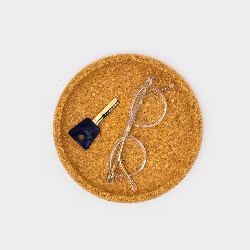 Round cork tray — medium