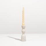 Low wave candleholder — white speckle