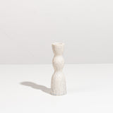 Low wave candleholder — white speckle