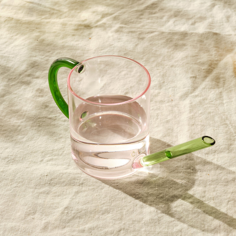 Mini glass watering can