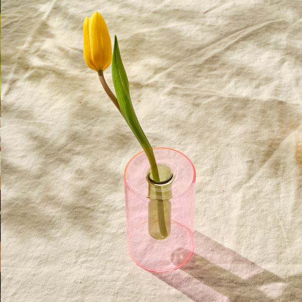 Small reversible glass vase