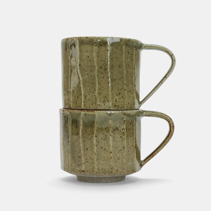 The Carved Mug - Olive Green