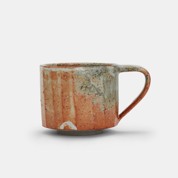 The Carved Mug - Shino and Wood Ash