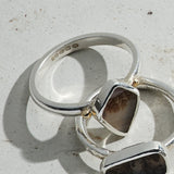 Angular Freeform Dendritic Agate Ring