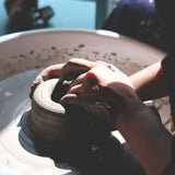 Ramen bowl with forest green glaze