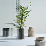 Forest green wide-brim vase