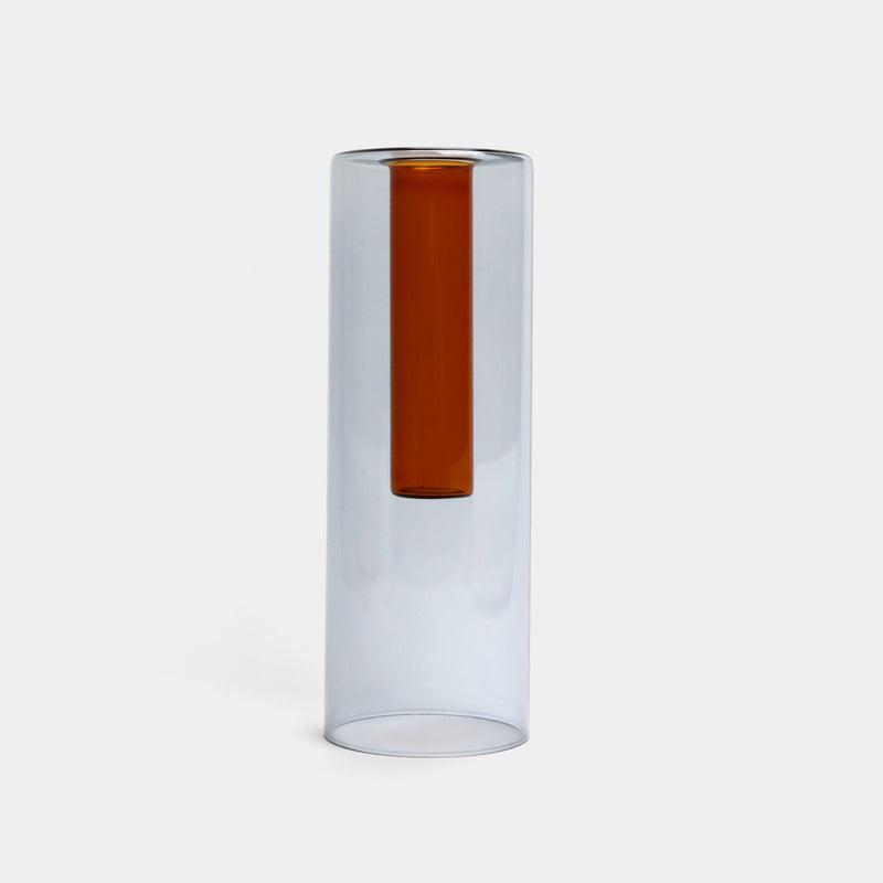 Tall reversible glass vase