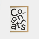 Massive Congrats typographic card