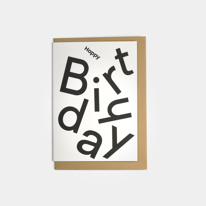 Happy Birthday typographic card