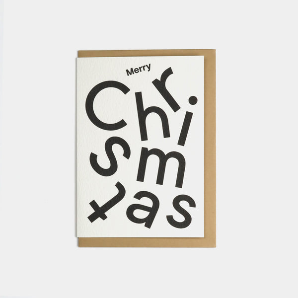 Merry Christmas typographic card