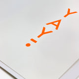 Foil blocked Yay card | Neon Orange on White