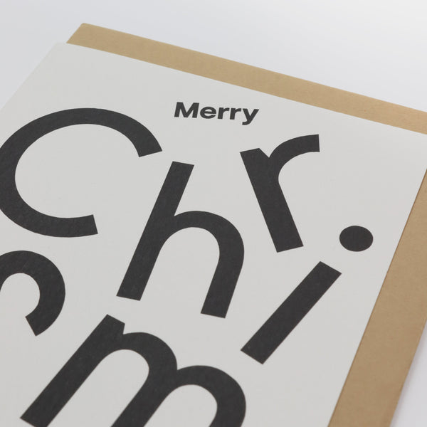 Merry Christmas typographic card