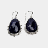 Sodalite drop earrings set in Sterling Silver