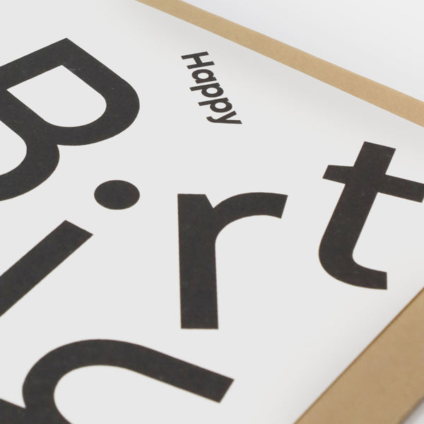 Happy Birthday typographic card