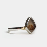 Angular Freeform Dendritic Agate Ring