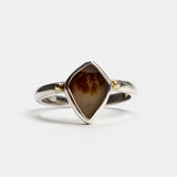 Angular Freeform Dendritic Agate Ring