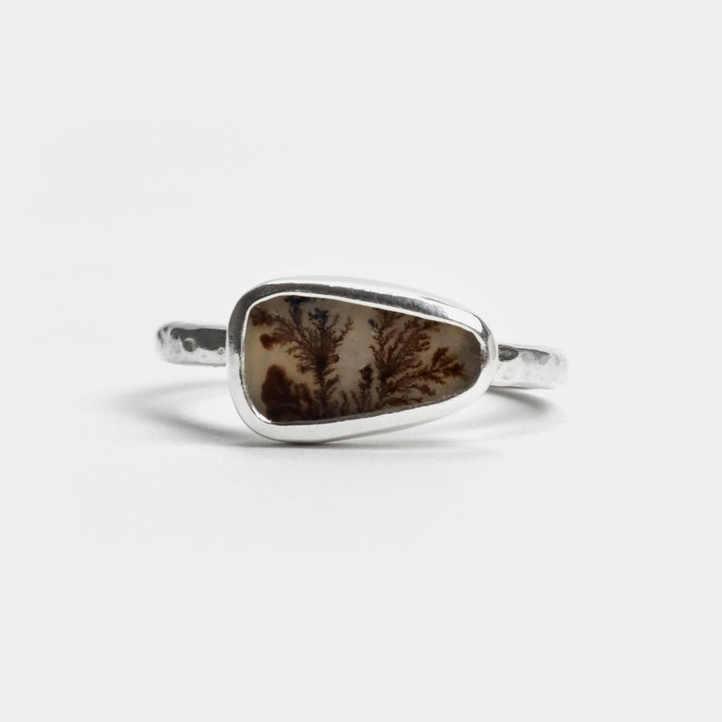 Dendritic agate freeform ring