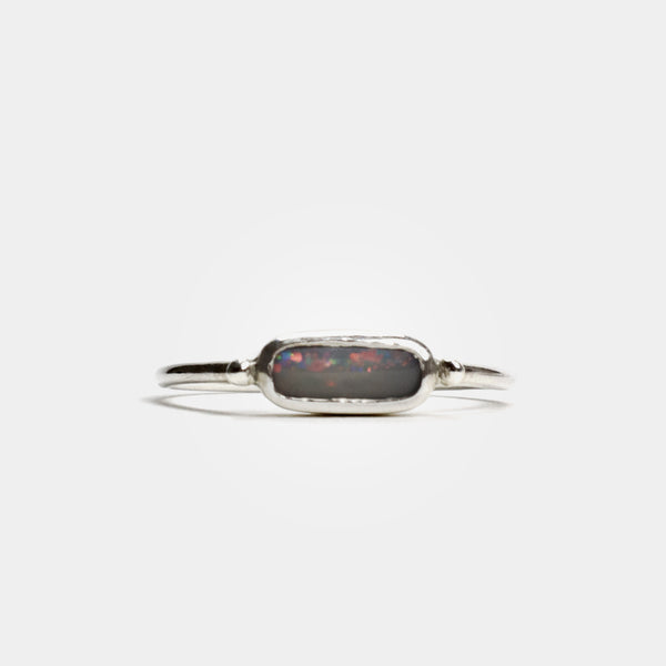 Sterling silver Opal Stacking Ring