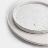 Everyday dinner plate in speckled white