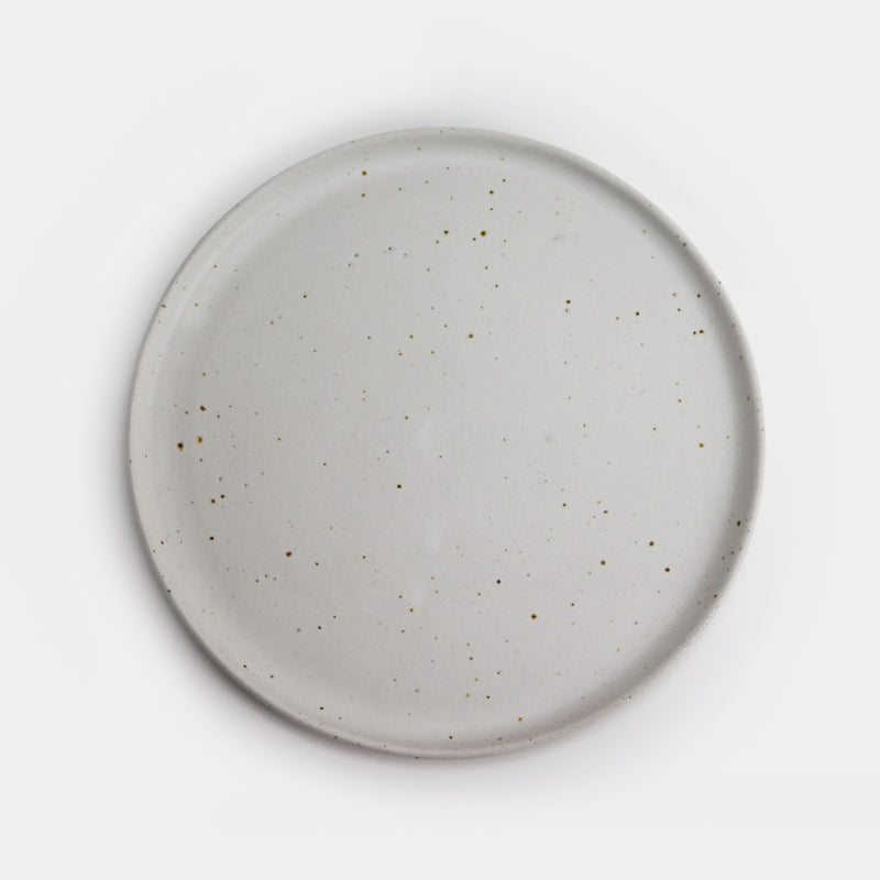 Everyday dinner plate in speckled white